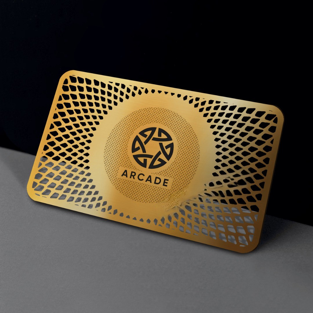 Pink Colored Metal visiting card